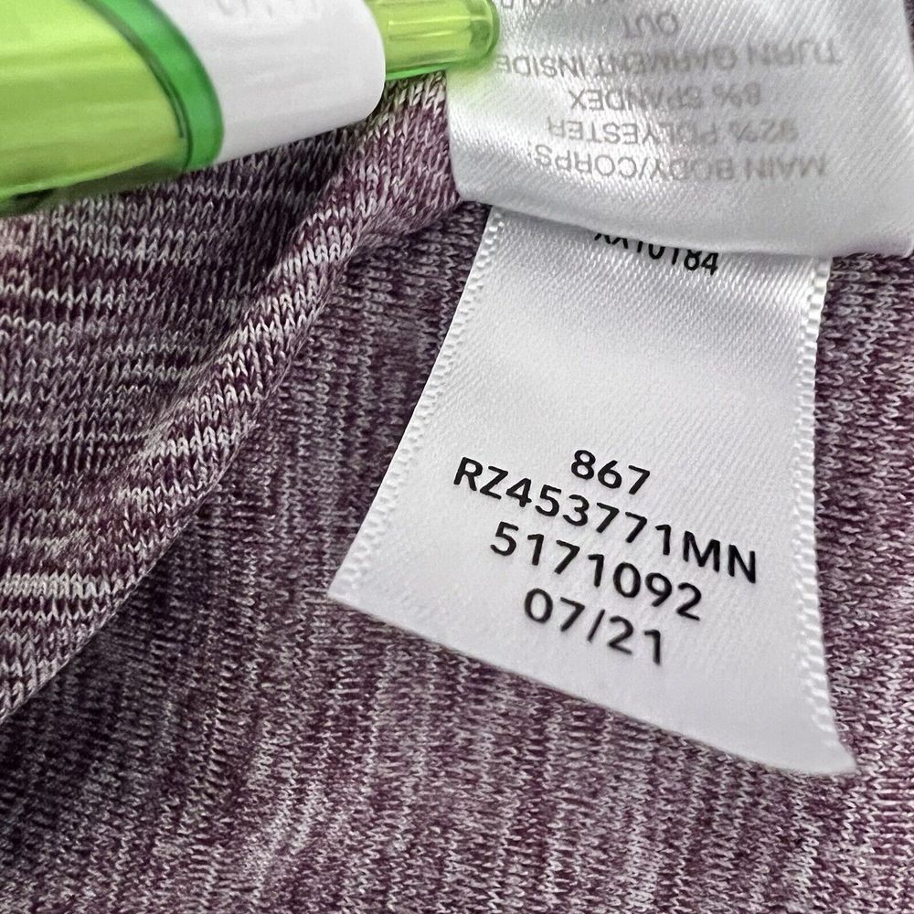 Z By Zella Womens Medium Maroon 1/4 Zip Space Dye Pullover Long Sleeve Athletic - Picture 8 of 16